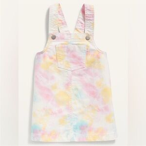 Old Navy girls Tie Dye shift skirt overall dress pastel colors toddler 5T